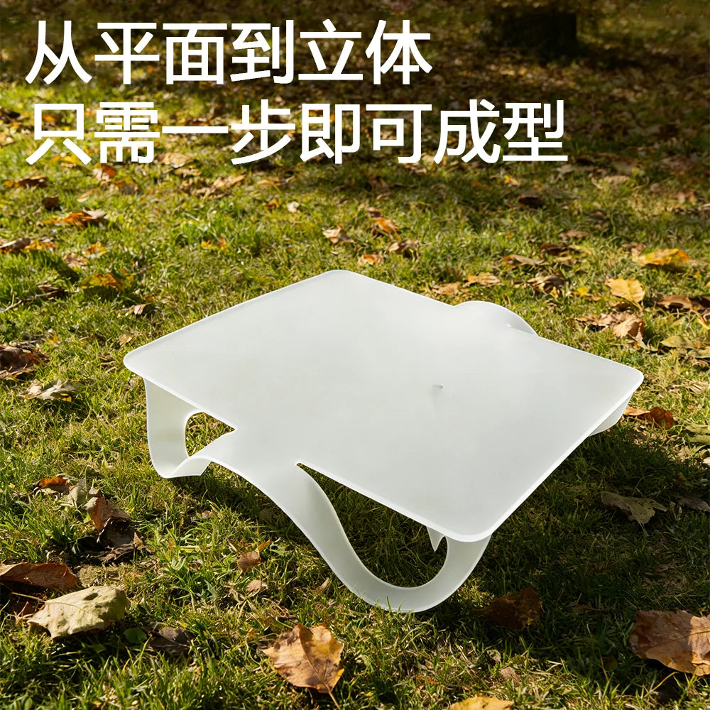 Outdoor PP Folding Table for Camping Heat-Resistant Compact Dining Table Food-Grade Material Cutting Board