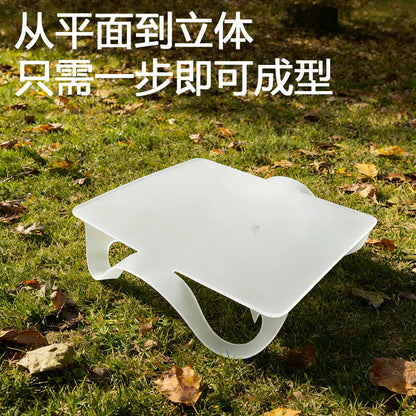 Outdoor PP Folding Table for Camping Heat-Resistant Compact Dining Table Food-Grade Material Cutting Board