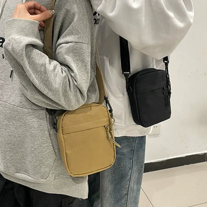 Men’s Women Small Crossbody Shoulder Bag, Lightweight Casual Sling Bag with Multi Zipper Pockets for Travel, Work, Daily Use