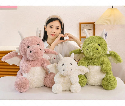 22-60CM Cute Pterodactyl Flying Dragon Doll Dinosaur with Wings Plush Toy Bed Pillow Sleeping Companion Soothing Gift for Kid