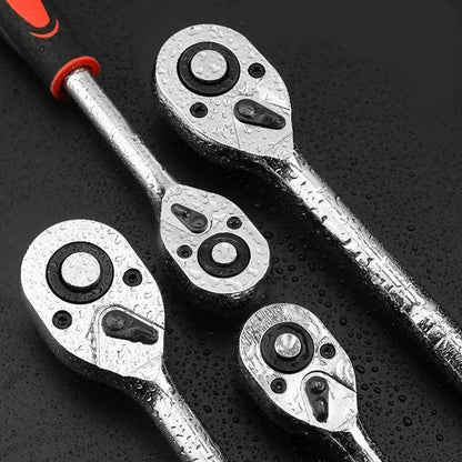 1/2 Inch Ratchet Wrench 24 Tooth Drive Ratchet Socket Wrench Tool Multi-function DIY Bicycle Motorcycle Car Hand Tools