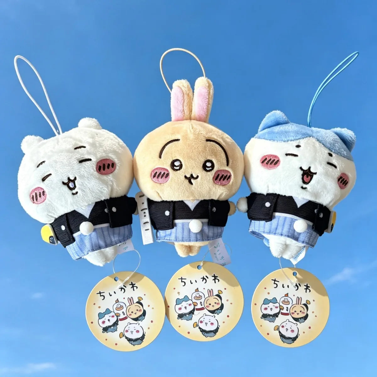 jiyi New Year Kimono Plush Keychain Japanese Anime Cute Usagi Hachiware 10cm Pendant Soft Fluffy Bag Charm Accessory for Fan