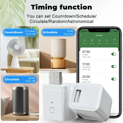 Tuya Smart WiFi/Zigbee Micro 1 2 3 USB Adaptor Switch 5V Mini USB Power Adaptor Smart Life Control Via Alexa Google Yandex alice