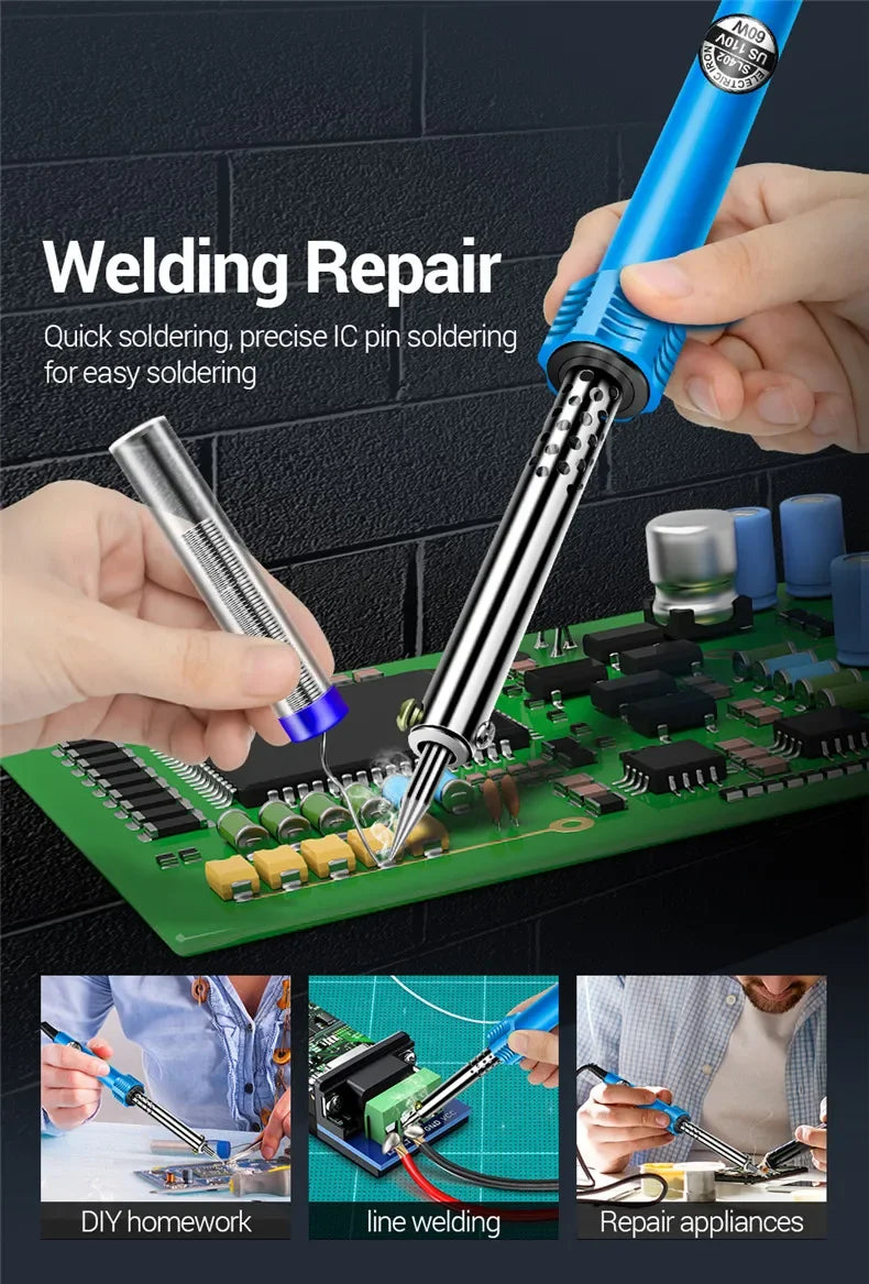 ANENG SL402 Electric Soldering Irons 220/110V Welding Repair Mica Heating Core 30/40/60W Temperature Adjustable Solder Tip Tools