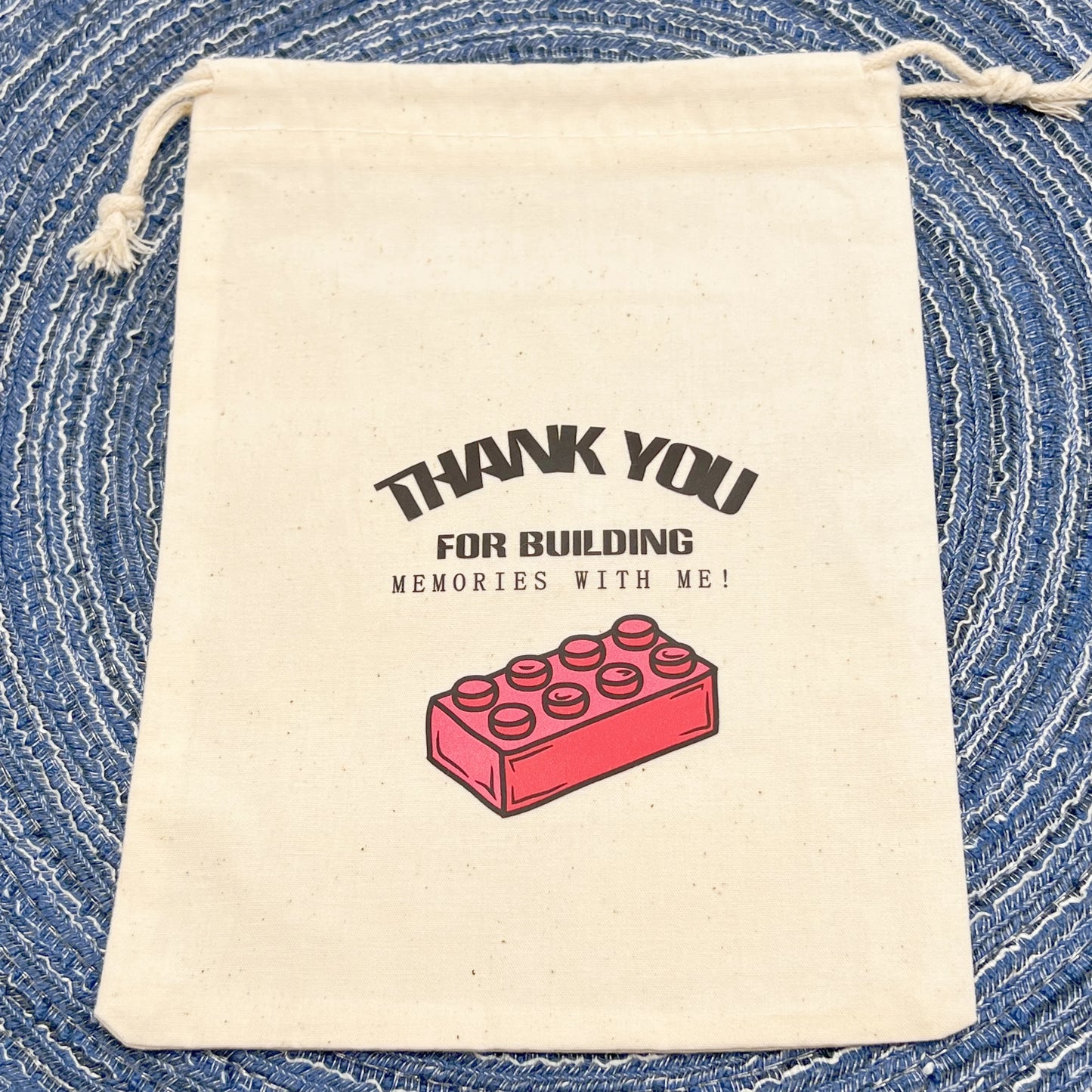 5pcs thank you For Building Memories with me Bags boy girl Birthday Party decoration gift Children's birthday bag