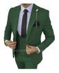 Solid Men's 3 Piece Suit Slim Fit Men Tuxedo Suit Party Wedding Prom Business One Button Peak Lapel Blazer Jacket Vest Pants Set