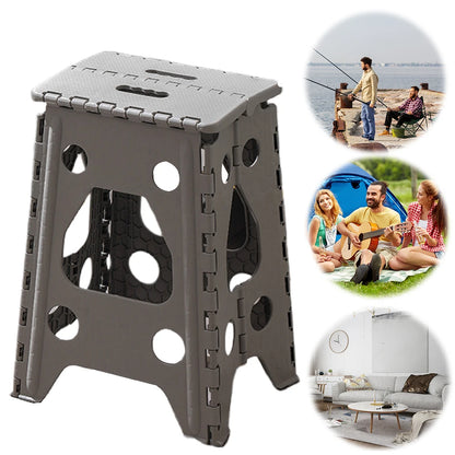 Plastic Folding Stepping Stool 400 LBS Capacity Non Slip Foldable Stools Multipurpose Camping Chair Handheld Thickened Footstool
