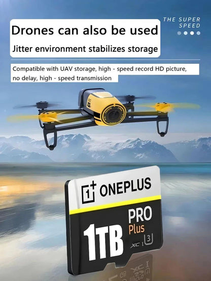 OnePlus 2TB High-Speed V30 A2 4K SD Card 512GB 256GB Memory Card 1TB Micro TF SD Adapter for Smart phone/Tablet/PC Cross-Use