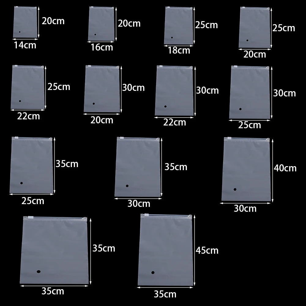 5/10pcs Travel Frosted Ziplock Bag PE Storage Bag Plastic Zipper Translucent Bag Ziplock Bag Packaging Bag