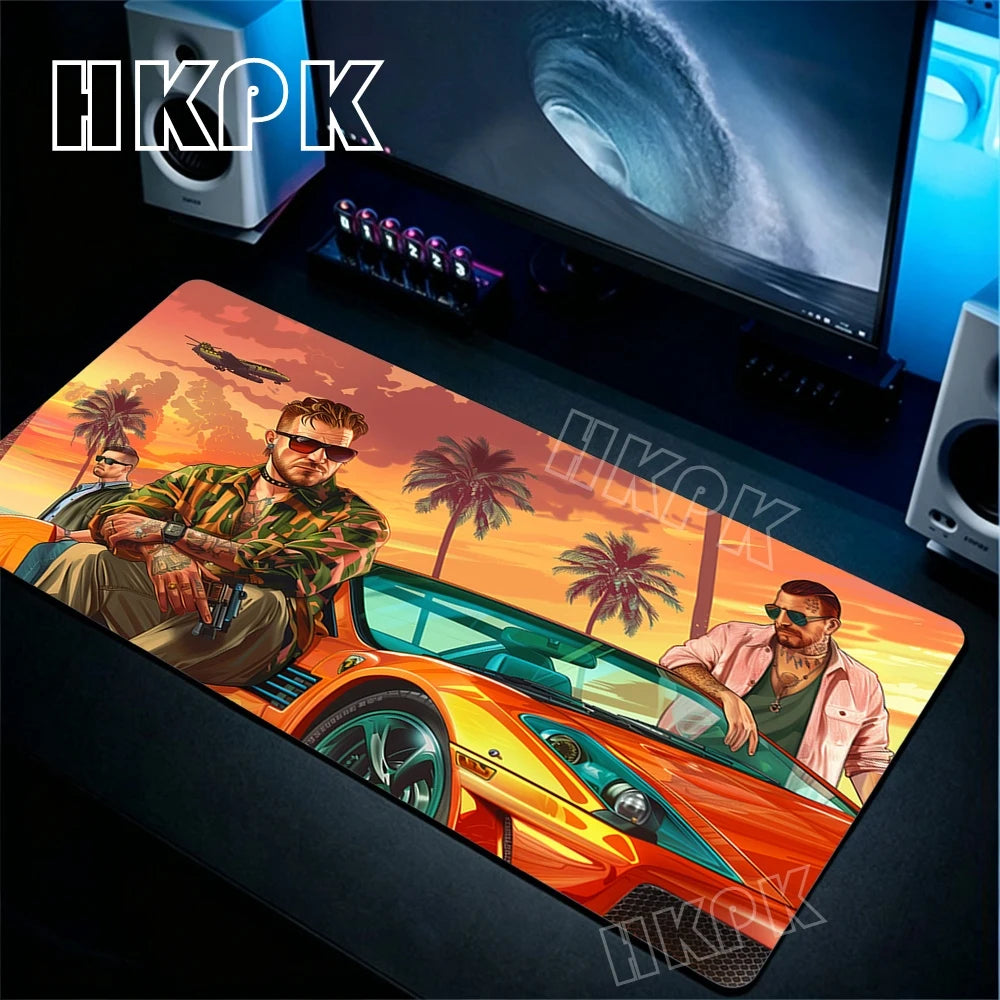 Game Grand Theft Auto GTA Mouse Pad Laptop Gaming Mousepad Size for large Edge Locking Game Keyboard Pads Decorate the bedroom