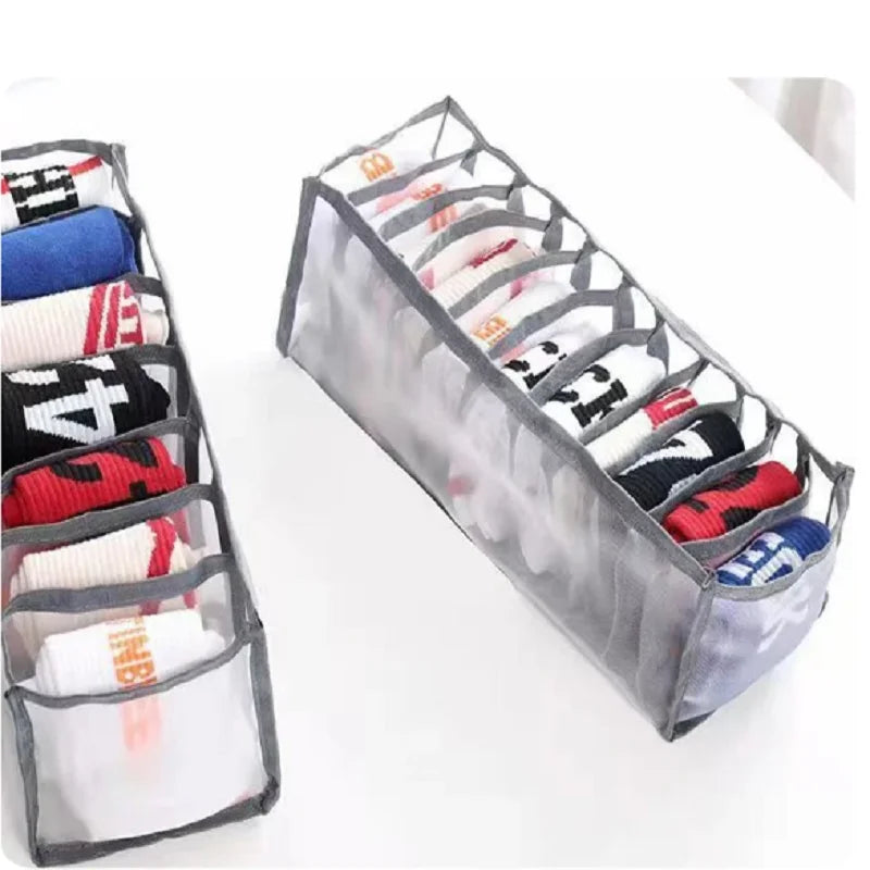11 Compartment Home Collapsible Underwear Storage Box Nylon Organizing Dormitory Storage Bra Organizing Breathable Mesh Bag