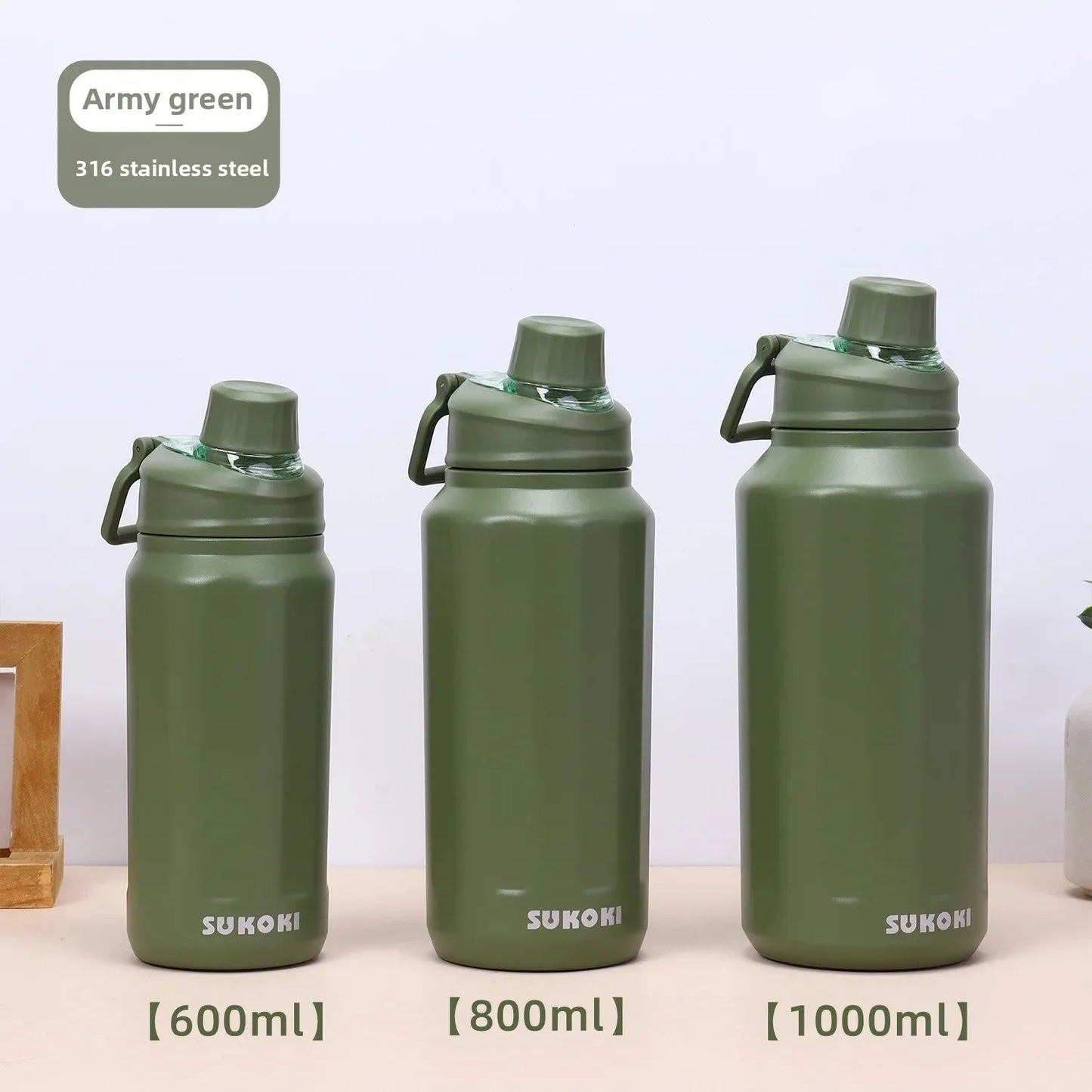 Large Capacity Portable Outdoor Sports Stainless Steel 316 Insulated Water Bottle Handheld Water Jug for Men from Mainland China