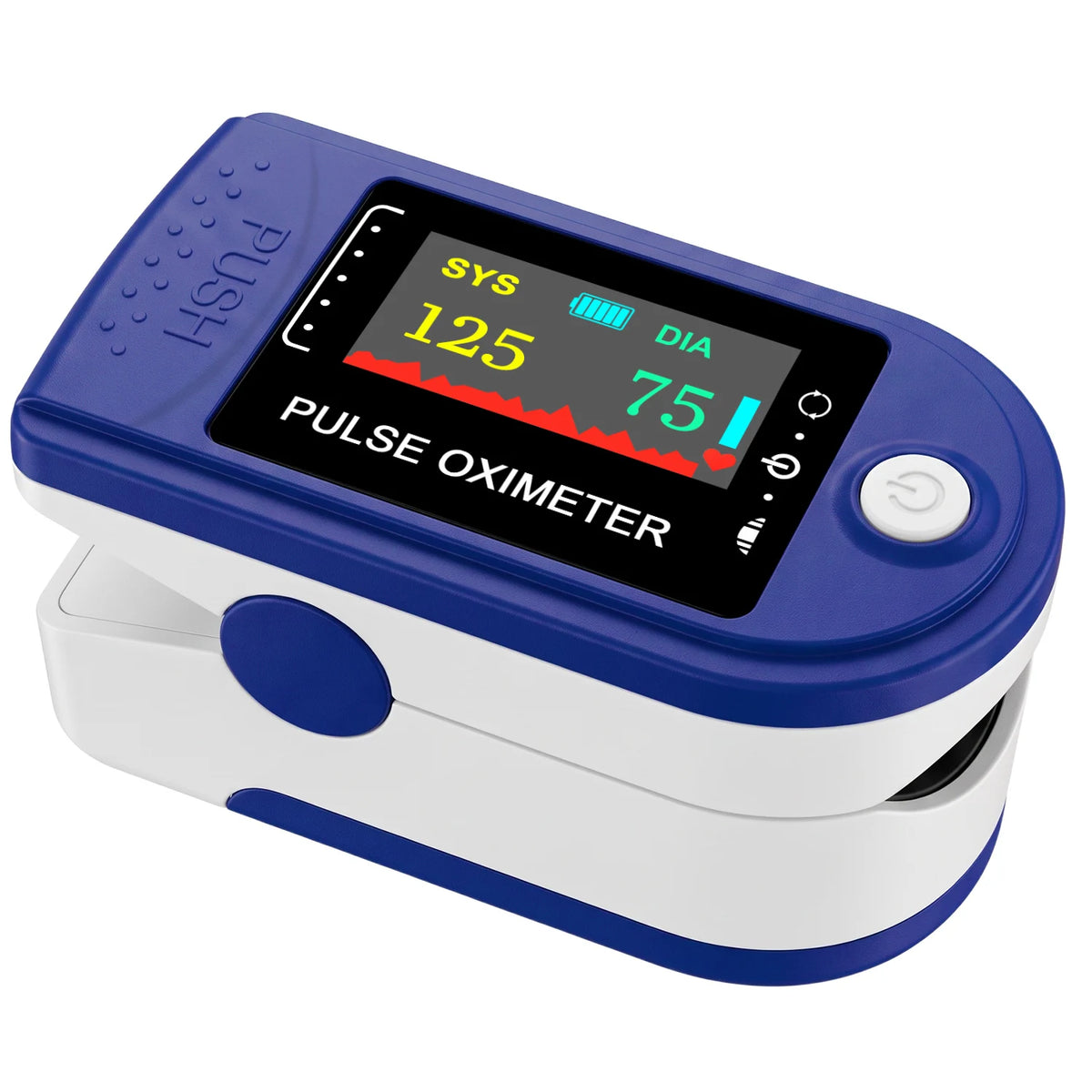 Finger Clip Sphygmomanometer and Oximeter 2IN1 Home Visual Pulse Oxymeter SpO2 Saturation Medical Health Blood Pressure Monitor