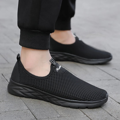 Sneakers Men Summer Casual Shoes Men Mesh Breathable Outdoor Non Slip Sports Shoes Slip on Loafers for Men Pius Size 39-46