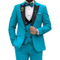 3 Pieces Men's Wedding Suits Formal Groom Tuxedo Slim Fit Business Blazer Double Breasted Vest Pants Set for Party