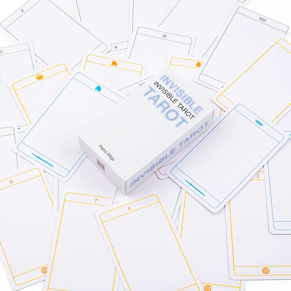 Invisible Tarot 78 Blank Cards Create Your Own Tarot Deck 10.3*6cm English Visions Divination Edition Deck Board Playing Games