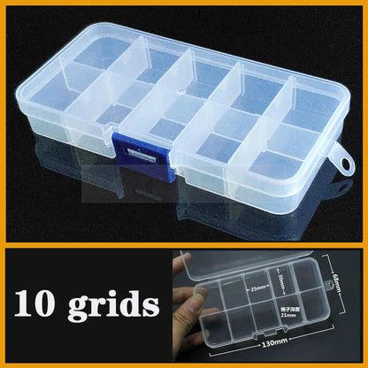 Transparent Plastic Box Screw Compartment Box Jewelry Earring Display Case Container Clear Terminal Organizer Tool Storage boxes