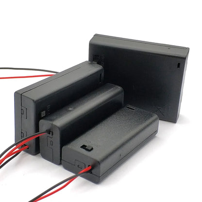 AAA Battery Holder Case Box with Leads with ON/OFF Switch Cover 2 3 4 Slot Standard Battery Container