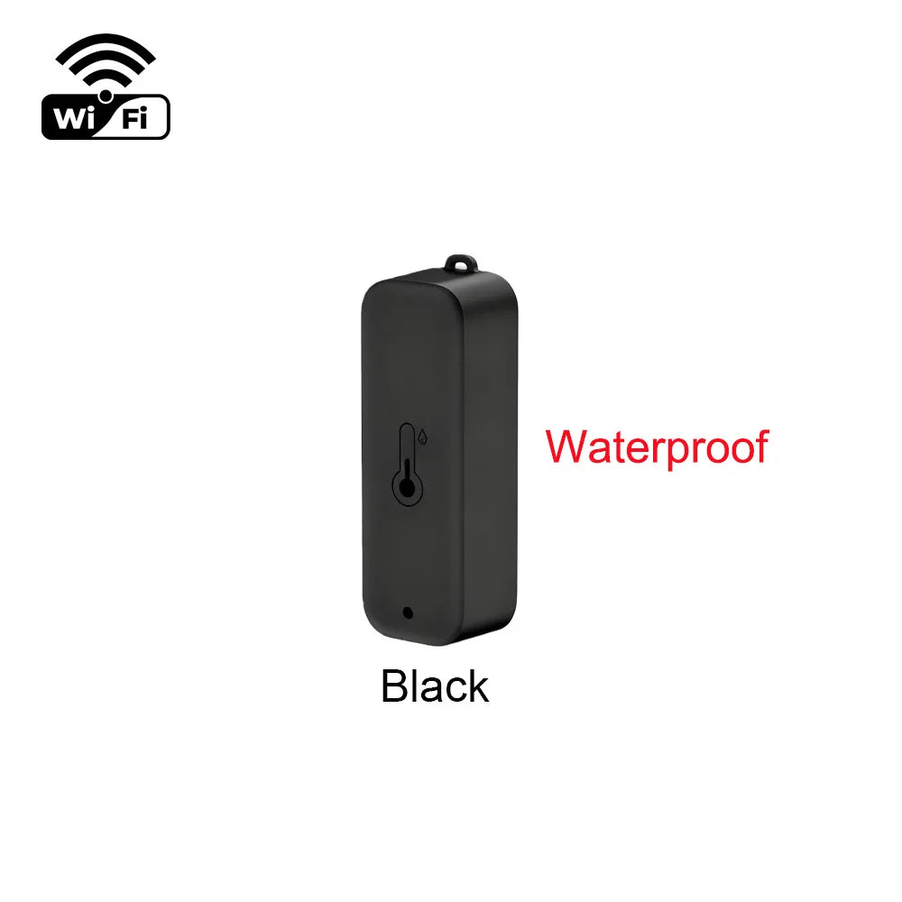 TUYA Wifi/Zigbee Waterproof Temperature And Humidity Sensor Outdoor Smart Life Thermometer Hygrometer Detection For Garden Home