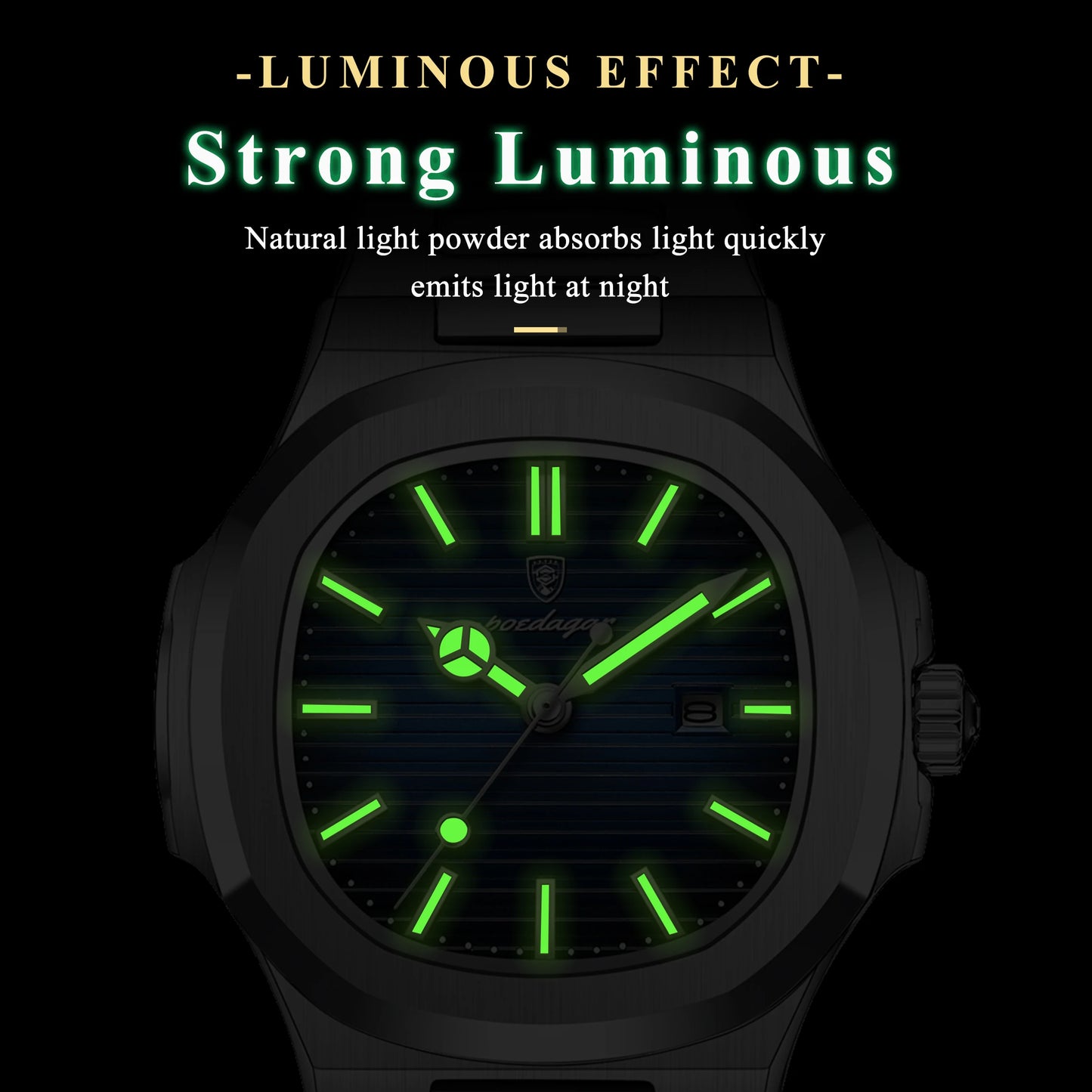 POEDAGAR Luxury Woman’s Quartz Watch Date Waterproof Luminous Ladies Wristwatch Stainless Steel Fashion Watches For Women casual