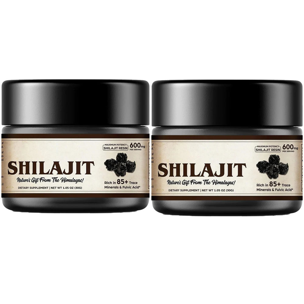 Shilajit Pure Himalayan Organic Shilajit Resin - with Fulvic Acid & 85+ Trace Minerals Complex for Energy & lmmune Support 600mg