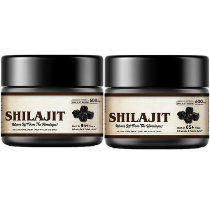 Shilajit Pure Himalayan Organic Shilajit Resin - with Fulvic Acid & 85+ Trace Minerals Complex for Energy & lmmune Support 600mg