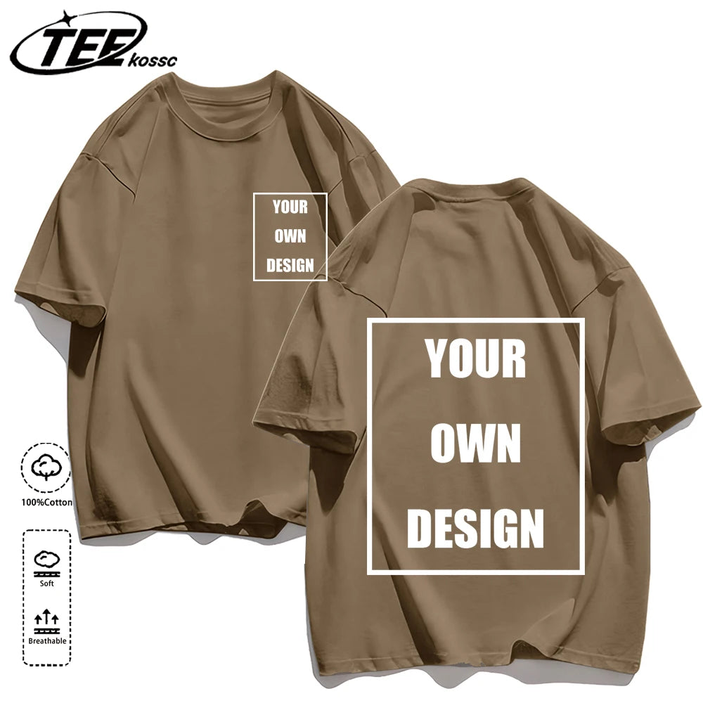 Men's Personalized T-shirt 100%Cotton Tee Custom Shirt Make Your Design Logo Text Men Women Design Your Gift Couple Tshirt