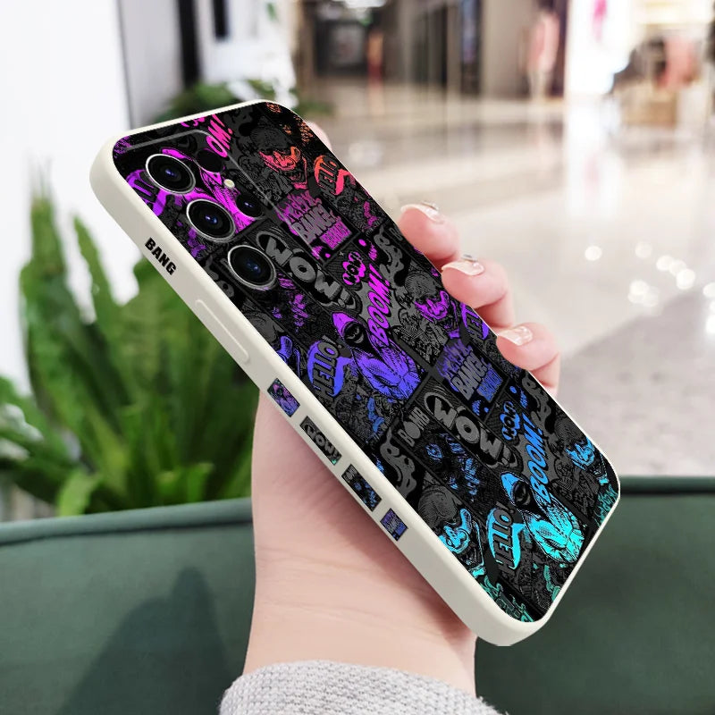 Blackface Clown Phone Case For Samsung Galaxy S25 S24 S23 S22 S21 S20 S10 S10E Ultra Plus FE Note 20 Ultra Plus Cover