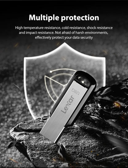 Original Lexar JumpDrive M400 USB 3.0 Flash Drive 32GB Read Max 130MB/s Memory Stick 64GB 128GB 256GB Metal USB Stick For PC