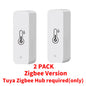 Tuya Zigbee WiFi Smart Temperature And Humidity Sensor Battery Powered ZigBee Smart Home Security Work With Alexa Google Home