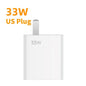 33W USB Fast Charger 6A Type-C Cable QC 3.0 Mobile Phone Adapter For Samsung Xiaomi iPhone EU US Plug Wall Travel USB Charger