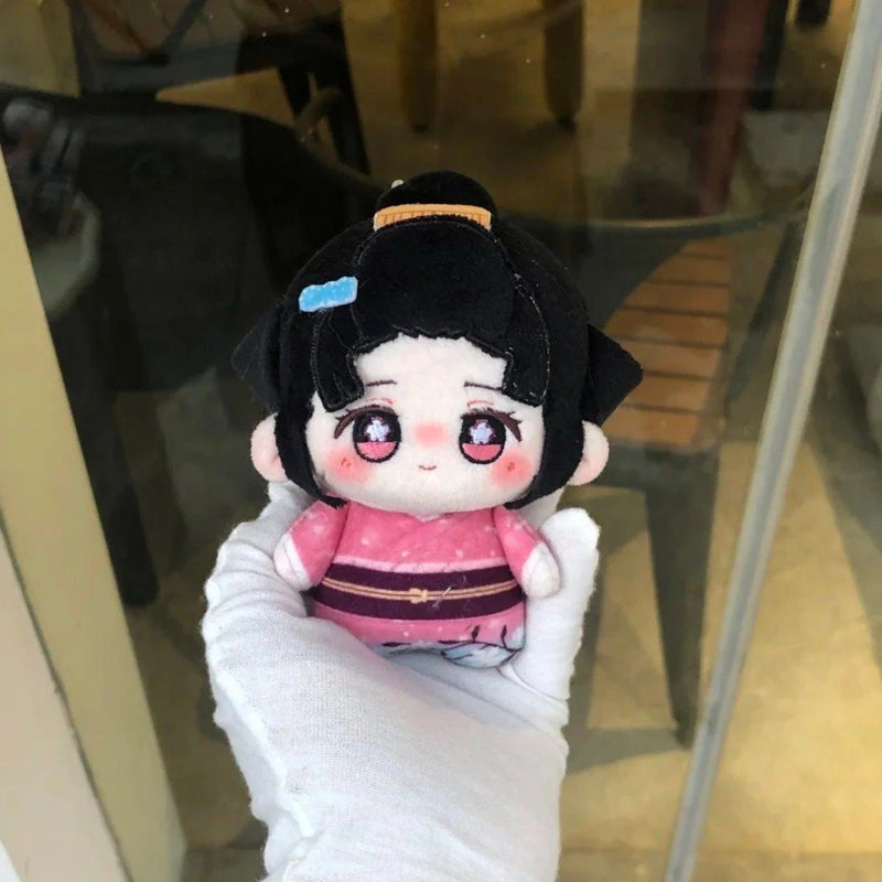 Demon Slayer Figure Anime Plush Doll Fans Gift Q Version Toy Gifts Kamado Nezuko Keyrings Cartoon Character Keychains Bag Charms
