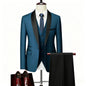 ( Jacket + Vest + Pants ) Men's 3 Piece Tuxedo Suit Set, Beige Blazer with Black Shawl Lapel for Wedding, Groom, Formal Party