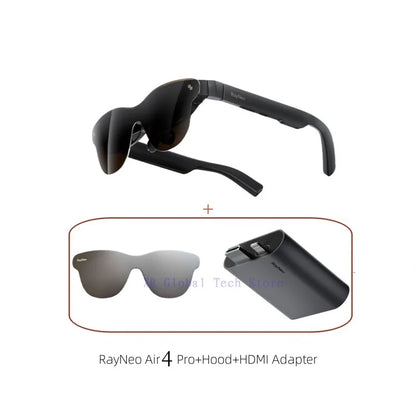 RayNeo Air 4 Pro smart AR glasses,Supports HDR10, 3840Hz, 4 speakers, 1200 nits,Micro-OLED dual-layer screen, clearer