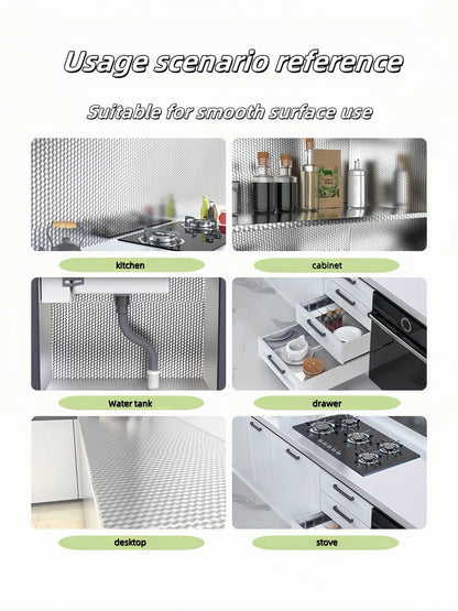 Kitchen Countertop Oil-Proof Sticker, Waterproof Self-Adhesive High-Temperature Resistant Kitchen Stove Sticker, Wallpaper Suitable for Countertops, Drawers, and Cabinets