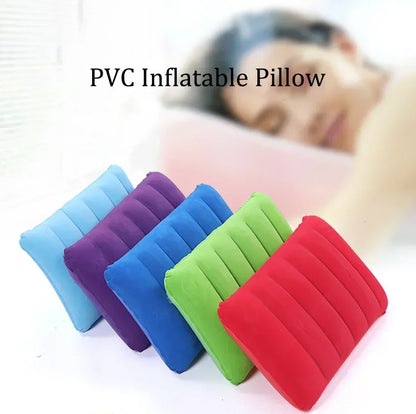 47x30cm Portable Inflatable Cushion Beach Office Household Outdoor Soft Pillows Double-sided Back Relaxing Tool Plane Head Rest