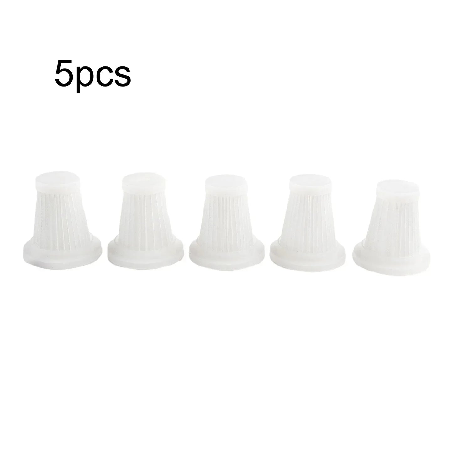 5pcs Car Vacuum Cleaner Filter Wireless Handheld Dust Collector Washable  Air Filter Cartridge Repeatable Applicability Interior