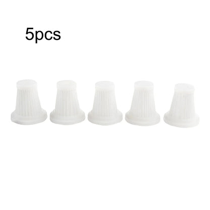 5pcs Car Vacuum Cleaner Filter Wireless Handheld Dust Collector Washable  Air Filter Cartridge Repeatable Applicability Interior