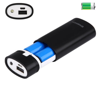 HAWEEL Phone Power Bank Box DIY 2x 18650 Battery 5600mAh Power Bank Shell Box with USB Output & Indicator, , Battery Not Include
