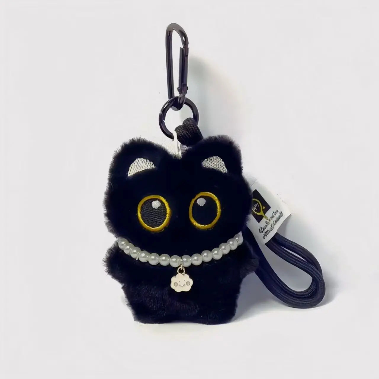 6/1 szt. Urocza pluszowa lalka czarny kot brelok do kluczy zawieszka do torebki Charms Kawaii akcesoria do breloczków dla kobiet par prezent