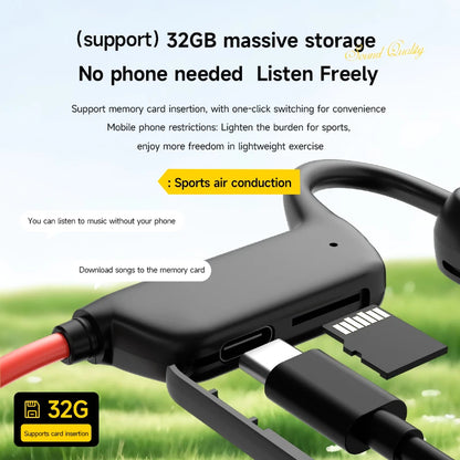 2026 Bone Conduction Headset Bluetooth 5.4 With Mic Waterproof Exercise Fitness Wireless Swimming Sports Headphone New