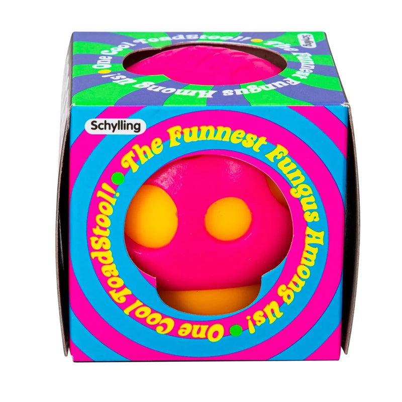 Needoh Groovy Shroom Squishy Fidget Toy Rose Mushroom Form BPA Free Safe Ease Nervous Calm Irritation Desktop Daily Ornament