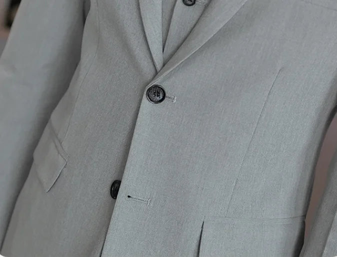 High-End Men's Wedding Suit 3-Piece Set Handsome Banquet Smart Casual Fashionable Three-Quarter Length Vest Trousers Four Season