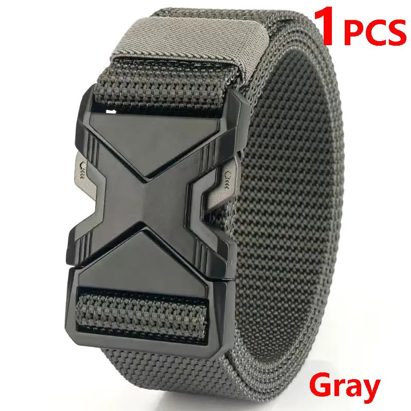 Men's Tactical Belt Nylon Braided Outdoor Training Military Belt Canva Casual Mountainee Trouser Pants Jeans Buckle Waist Belt