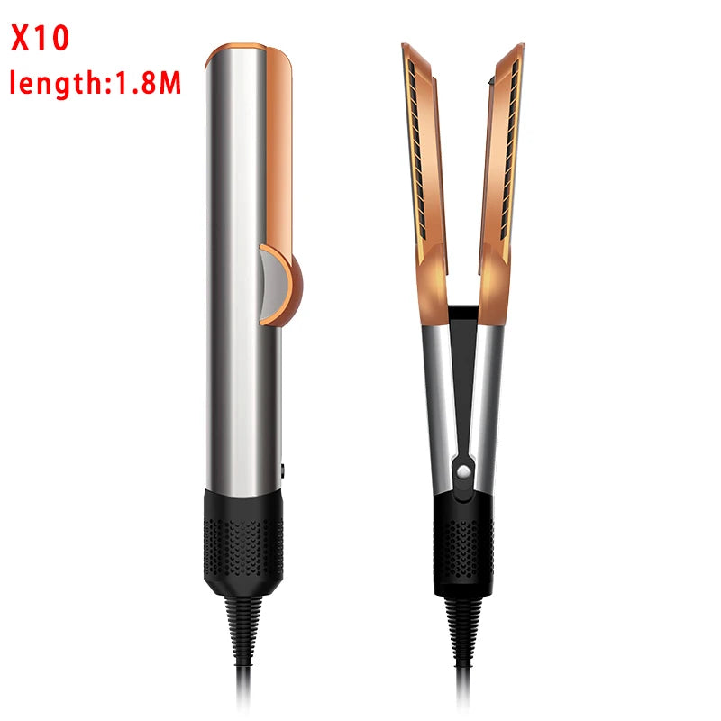 2 IN 1 Professional Hair Straightener & Hair Dryer Heat-Up Hair Flat Iron, Negative Ion Iron Long-Lasting Styling Tool 1.8M&2.7M