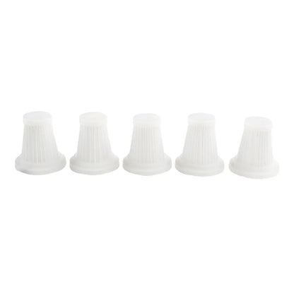 5pcs Car Vacuum Cleaner Filter Wireless Handheld Dust Collector Washable  Air Filter Cartridge Repeatable Applicability Interior
