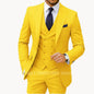 Slim Fit 3-Piece Men's Suit Set for Office Formal Business Wedding Groom Tuxedos Jacket Vest Pants Casual Male Men Clothing