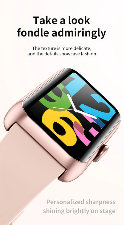 LIGE Fashionowy Smartwatch z Pełnym Ekranem Dotykowym Męski Damski Przypomnienie o Połączeniach Bransoletka Damska 100+ Trybów Sportowych Monitor Tętna Smartwatch