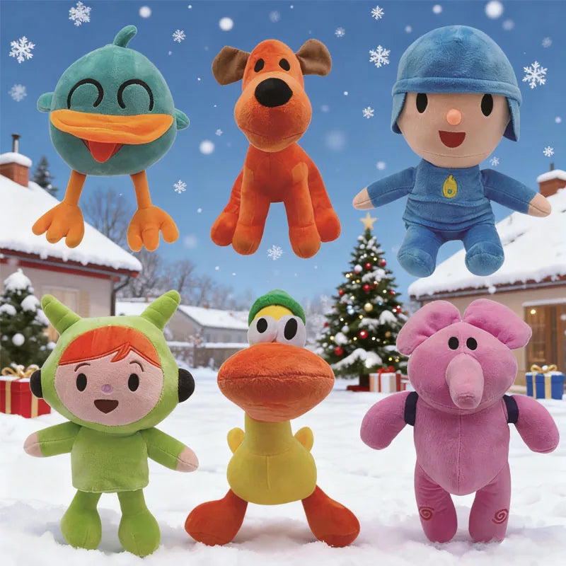 //Hot Pocoyo Plush Doll Kawaii Little P Youyou Peluche Barto Duck Puppy Lula Ellie Elephant Plush Toys Children's Toys..