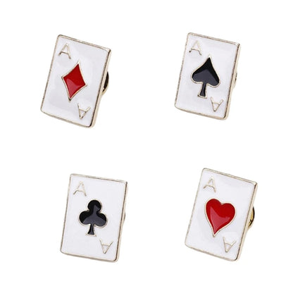 4 Pack Collar Pins Card Brooches Versatile Accessories Lapels Pin Suit Brooch Perfect Gift for Men and Women